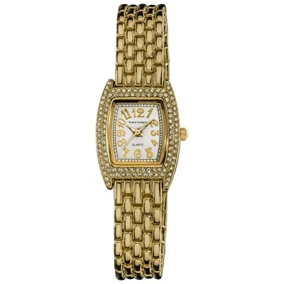 Reloj pulsera Vernier para mujer 24 mm femenino de cuarzo Tonneau con incrustaciones de piedra Foto 1 de 4