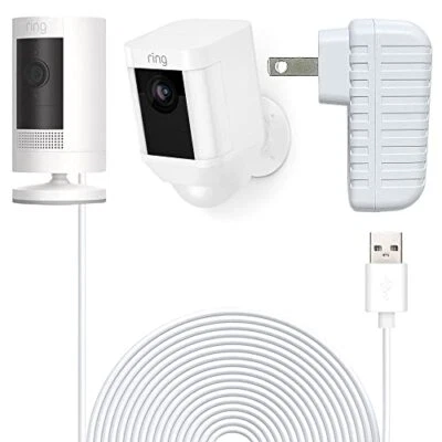 16Ft Charging Cable with Adapter for Ring Camera,Ring Power Cord for Ring Sti... - Image 1 of 4