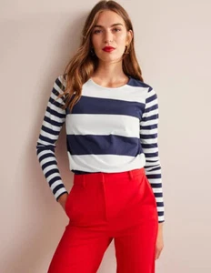 Boden - Bea Long Sleeve Breton - Damen Top Tee Oberteil NEU - UK 12 EU 40 - Bild 1 von 7