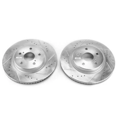 Power Stop Front Evolution Drilled & Slotted Rotors Fits 2019 Lexus ES350 - Image 1 of 4