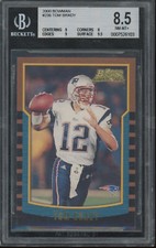 2000 Bowman Football #236 Tom Brady RC Rookie BGS 8.5
