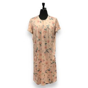 CHARMOUR - Women's Nightgowns with Front Yoke-Neckline & Lace Trim - Picture 1 of 11
