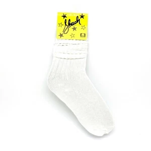 Slouch Cotton Socks - Size 6-8.5 - Scrunch To Ankles or Stretch Over Knee *WHITE - Picture 1 of 1