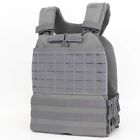 Gray Tactical Weight Vest Plate Carrier, CrossFit Rogue & 5.11 Plates Fit, New