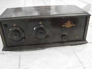 1920's Tube Radio USL Broadcast Receiver 4 of 5 301A & 201A Tubes Wood Cabinet - Picture 1 of 10
