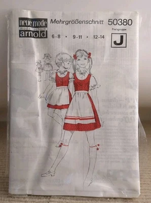 Neue Mode Arnold 50380 German Dirndl Girls Ages 6-14 UNCUT - Image 1 of 4