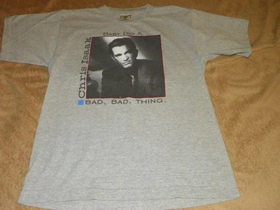 Camiseta mediana vintage 1999 Chris Isaak Baby Did a Bad Bad Thing gira de conciertos Foto 1 de 4