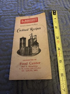 DuBouchett Cocktail Recipes Vtg Pamphlet St. Louis 14 Pages Charlie Chaplin Ad - Picture 1 of 5