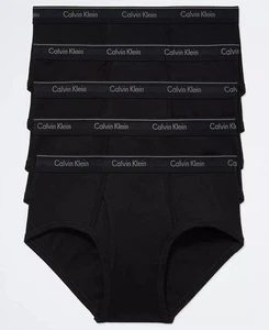 Calvin Klein Cotton Classic Fit Briefs - 5 Pack - Black - Large - $69.50 Retail - Picture 1 of 1