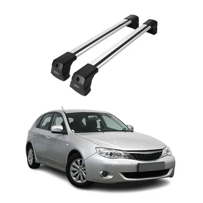 Fix Points Roof Racks Cross Bar Carrier for Mazda5 2006-2017 Alu Gray 2x - Imagem 1 de 4