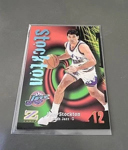 JOHN STOCKTON NBA CARD SKYBOX Z-FORCE 1997-98 # 12 UTAH JAZZ - Bild 1 von 6