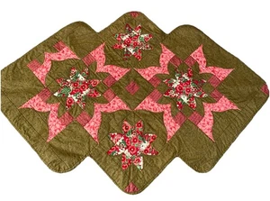 Weihnachten gesteppt Urlaub kleiner Tischläufer Handarbeit 39”x26” - Bild 1 von 7