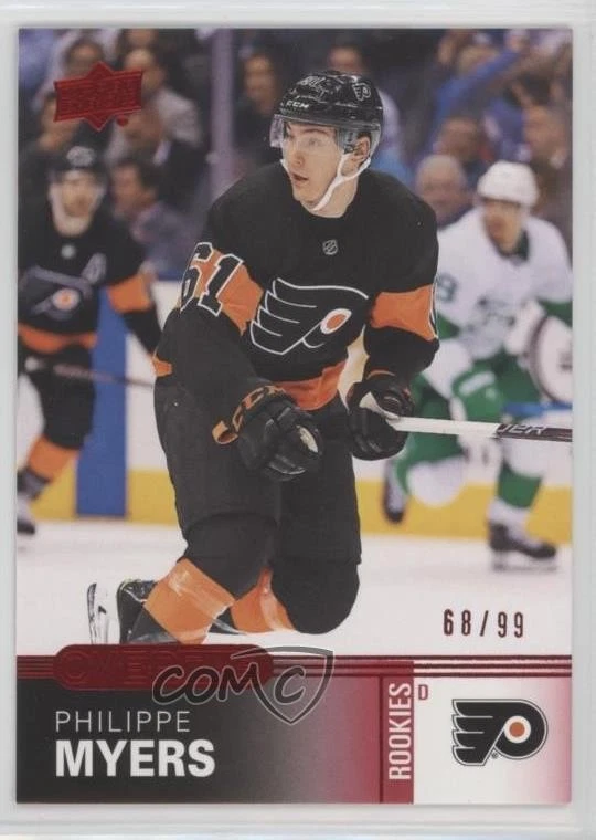 2019-20 Upper Deck Overtime Red Foil /99 Philippe Myers #53 Rookie RC - Image 1 of 2