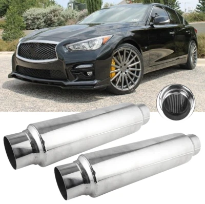 2X 2.5"" Entrada/Salida 16"" L Silenciador Resonador Escape para Infiniti Q50 Q60 Q70 Foto 1 de 4