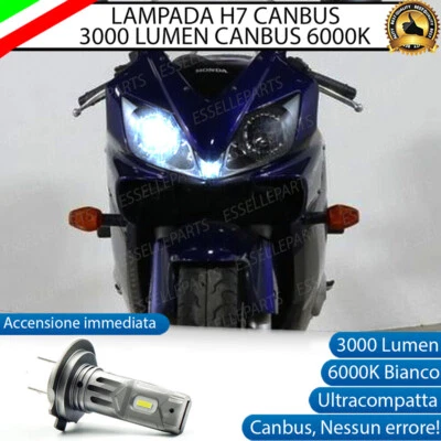 LAMPADA LED H7 CANBUS PER ANABBAGLIANTE PER HONDA CBR 600 F 2001-2006 6000K - Immagine 1 di 4