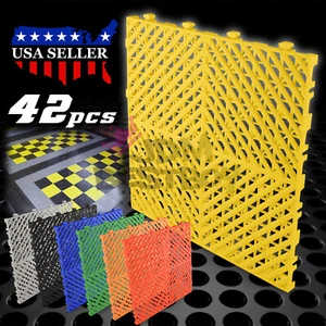 Garagenbodenmatte Fliesen ineinandergreifend Lochboden Gummi Keller Autowerkstatt - Bild 1 von 28