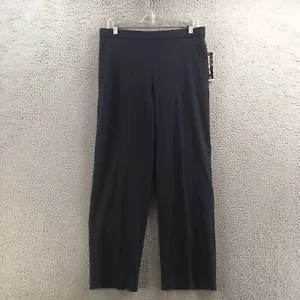 Briggs New York Casual Pants Womens 12 Short Navy Blue Elastic Waist Band NEW - Picture 1 of 20
