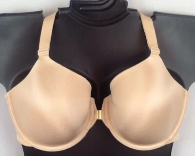 Nuevo con etiquetas Sujetador Camiseta Catherines Cierre Frontal Con Aros BEIGE Espalda Corredora Encaje Talla Grande  Foto 1 de 4