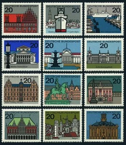 Germany 869-879A,MNH.Michel 416-427. State Capitals,1964. - Picture 1 of 1