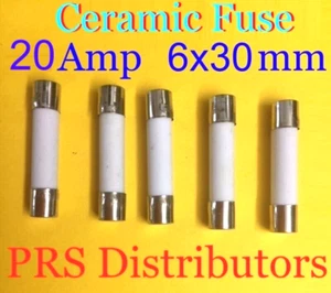 5 Pieces Panasonic Microwave Ceramic Fuse 20A 250V 6X30mm USA SELLER - Picture 1 of 3