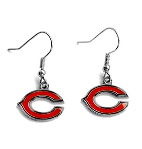 Chicago Bears Earrings J-Hook Team Color and Logo Cover