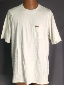 Pendleton Beige Manga Corta Bolsillo Camiseta 100% Algodón Hombre L Cuero Label - Imagen 1 de 12