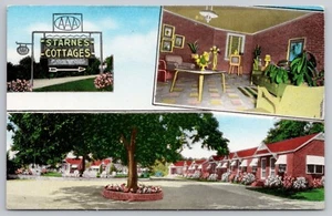 1950s Roberta, Georgia - Starnes Cottages - (TV in the Lounge) Unposted Postcard - Picture 1 of 4
