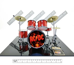 Mini Drum Set AC/DC Tribute 1:4 Miniaturen Modell Schlagzeug ACDC Kit - Bild 1 von 4