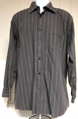 Camisa Para Hombres Ben Sherman Marrón Rojo Rayas Abotonada 16 1/2 32 33 Bolsillo Informal Foto 1 de 4