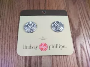 NEW Lindsay Phillips Interchangeable Shoe Snaps Joy Diamond Silver Round - Picture 1 of 4