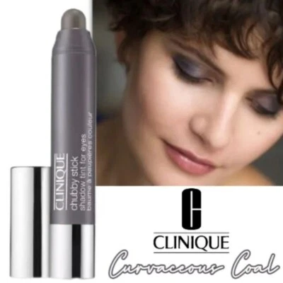 Clinique 08 Curvaceous Coal Chubby Stick Tinte para ojos 0,10 oz/3 g Nuevo en caja Foto 1 de 2