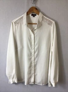 Lovedrobe @ Simply Be Ivory Lace Trimmed Blouse Size 18 Ex Con - Picture 1 of 6