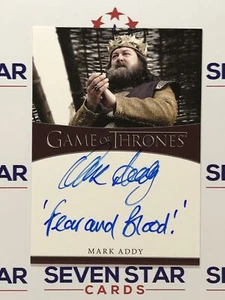 Game Of Thrones Iron Anniversary Auto Mark Addy "Fear And Blood!" 25-50 - Picture 1 of 1