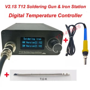 V2.1S T12 Digital Temperature Controller Soldering Equipment Gun & Iron Station - Picture 1 of 12