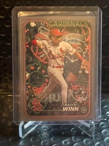 2024 Topps Holiday - Silver Glitter - #H94 Masyn Winn (RC) - Cardinals - Picture 1 of 2