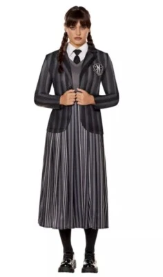 Wednesday School Uniform Costume - Adult - Small 4-6 - Image 1 of 4