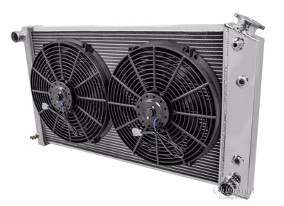 1968 1969 1970 1971 -77 Oldsmobile Cutlass 3 Row DR Radiator & 14" Fan Combo - Image 1 of 4