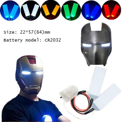Hágalo usted mismo Ojos de Luz LED PARA 1:1 Iron Man Casco Juegos con disfraces Ojos Máscara de Luz Accesorios N Foto 1 de 4