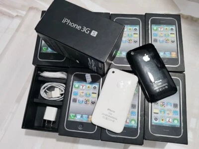 Apple iPhone 3GS 16GB White/Black IOS 6 Unlocked works well with box rare - Image 1 of 4