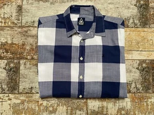 GAASTRA Men's Blue Checked Cotton Long Sleeve Shirts Size M - Picture 1 of 5