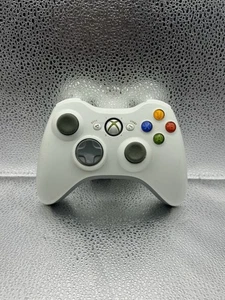 Official Microsoft Xbox 360 White Wireless Controller OEM Tested Works - Picture 1 of 7