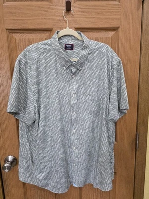 UNTUCKit Shirt Mens 3XL Green Short Sleeve Button Front Regular Fit Pattern - Image 1 of 4