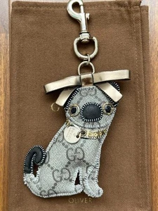 Gucci Guccioli Pug Dog Oliver Bag Charm Key Ring Keychain with box Limited USED - Picture 1 of 11