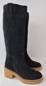 Stuart Weitzman Montana lässige schwarze Damenstiefel aus Wildleder Größe 8,5 B - Bild 1 von 7