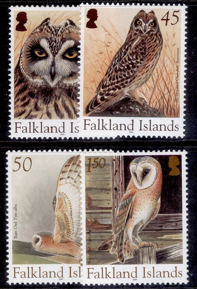 FALKLAND ISLANDS QEII SG997-1000, 2004 Owls set, NH MINT. Cat £15. - Image 1 of 1