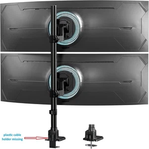 (Read Description)Dual Monitor Desk Mount, Heavy Duty Extra High 865 mm Pole Ver - Picture 1 of 9