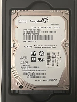 Seagate ST9500423AS 500 GB 2.5 in SATA II Laptop Hard Drive - Image 1 of 2