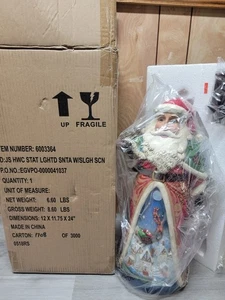 "Estatuilla de Papá Noel Jim Shore Heartwood Creek # 6003364 se ilumina 20"" H nueva" - Imagen 1 de 6
