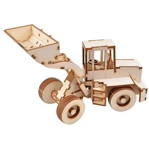 Youngmodeler Holzmodellbausatz - Schaufellader 3D Puzzle DIY Baufahrzeug - Bild 1 von 9