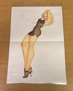 Revista Esquire de colección pliegue central ilustración George Petty mediados de siglo moderna - Imagen 1 de 7